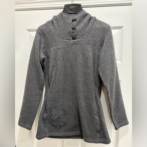 Cabela's Charcoal Fleece Jacket Sweater - S